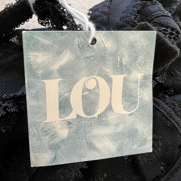 NWT Vintage Lou Bra from Paris France! All lace with Floral Scalloped Black 34B - Picture 14 of 14